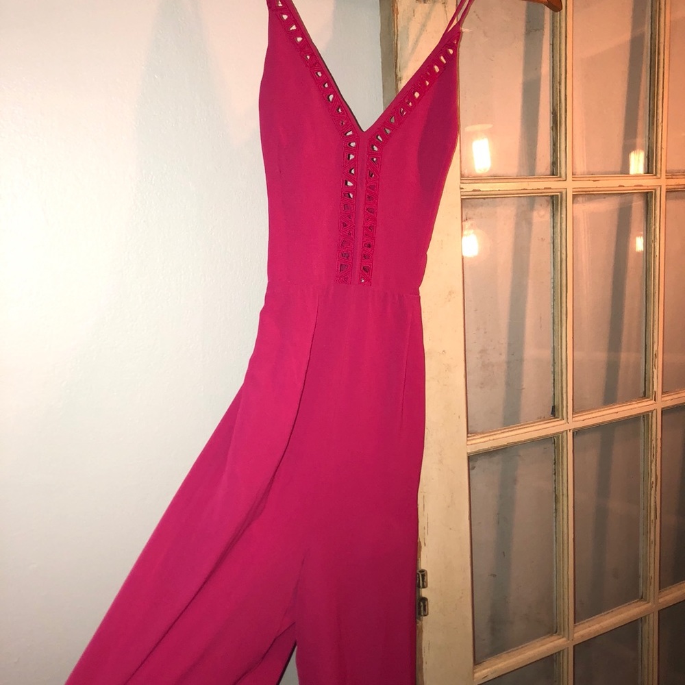 Shopkla Hot Pink Romper